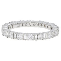 Alliance en or blanc 18 carats avec diamant naturel de 1,50 carat