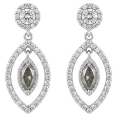 Natural Diamond 1.52CTS Earring in 14k Gold