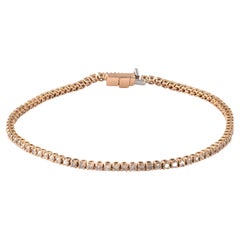Bracelet tennis en or 18 carats 5,49 gm avec diamants naturels 1,61 ct