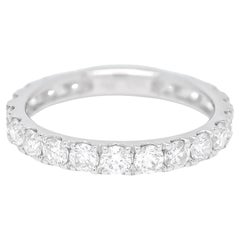Natural Diamond 1.77 carats 18KT White Gold Full Eternity Wedding band Ring