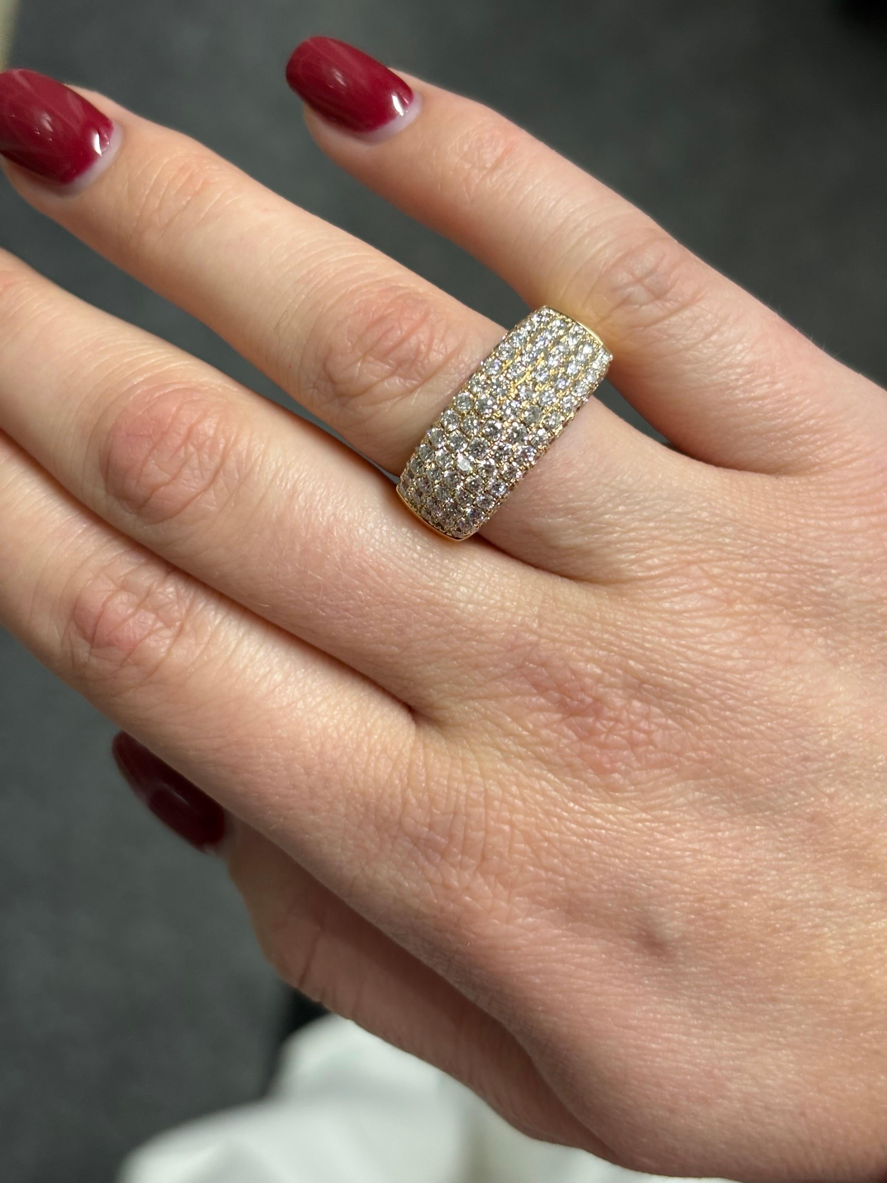 Bague de manchon fantaisie en or jaune 18 carats avec diamant naturel de 1,92 carats Neuf - En vente à Antwerpen, BE