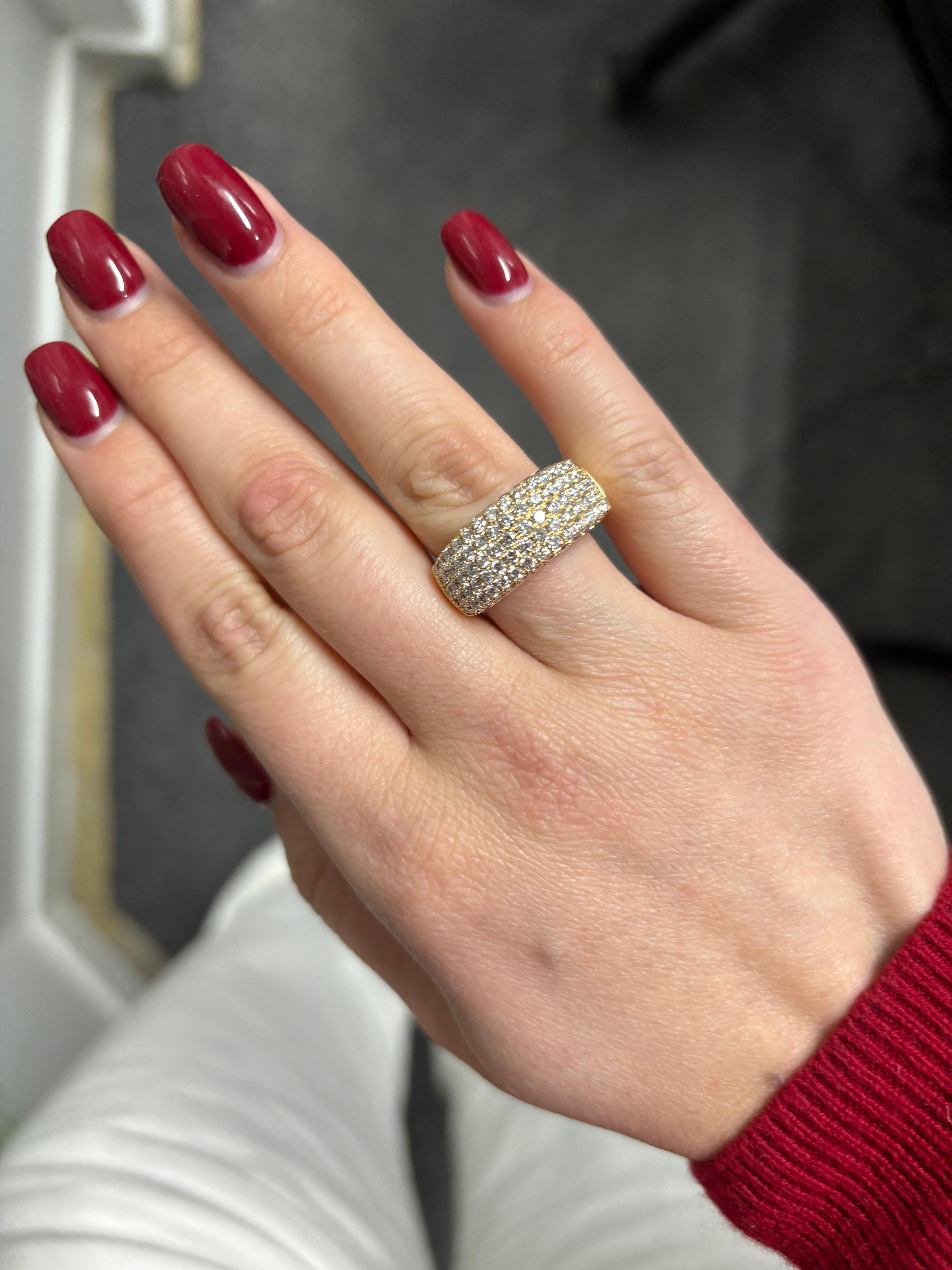 Bague de manchon fantaisie en or jaune 18 carats avec diamant naturel de 1,92 carats en vente 2