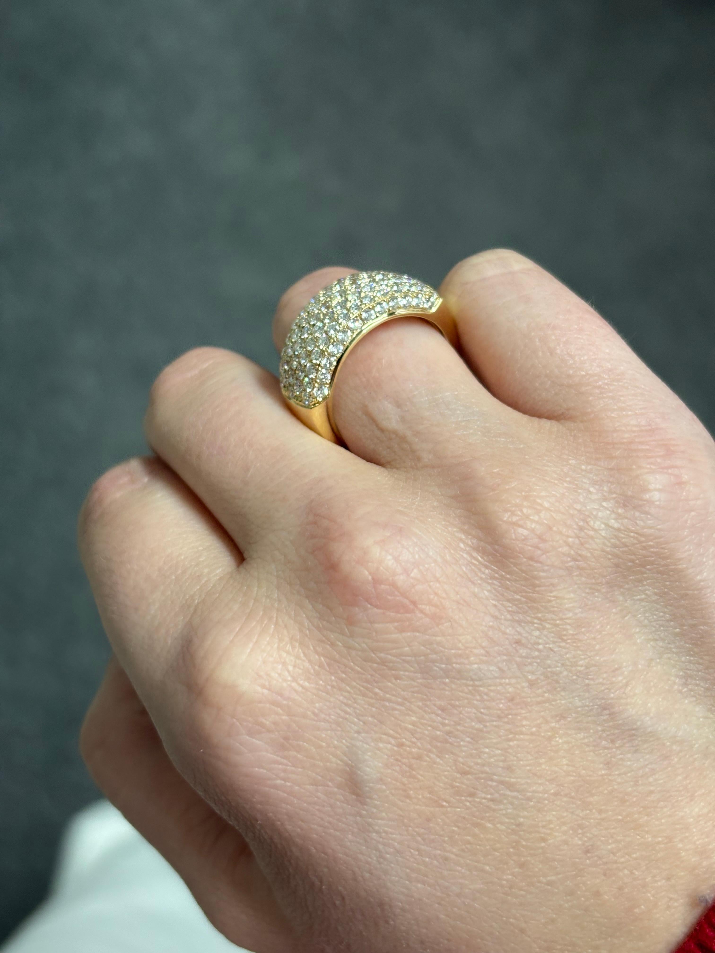 Bague de manchon fantaisie en or jaune 18 carats avec diamant naturel de 1,92 carats en vente 6