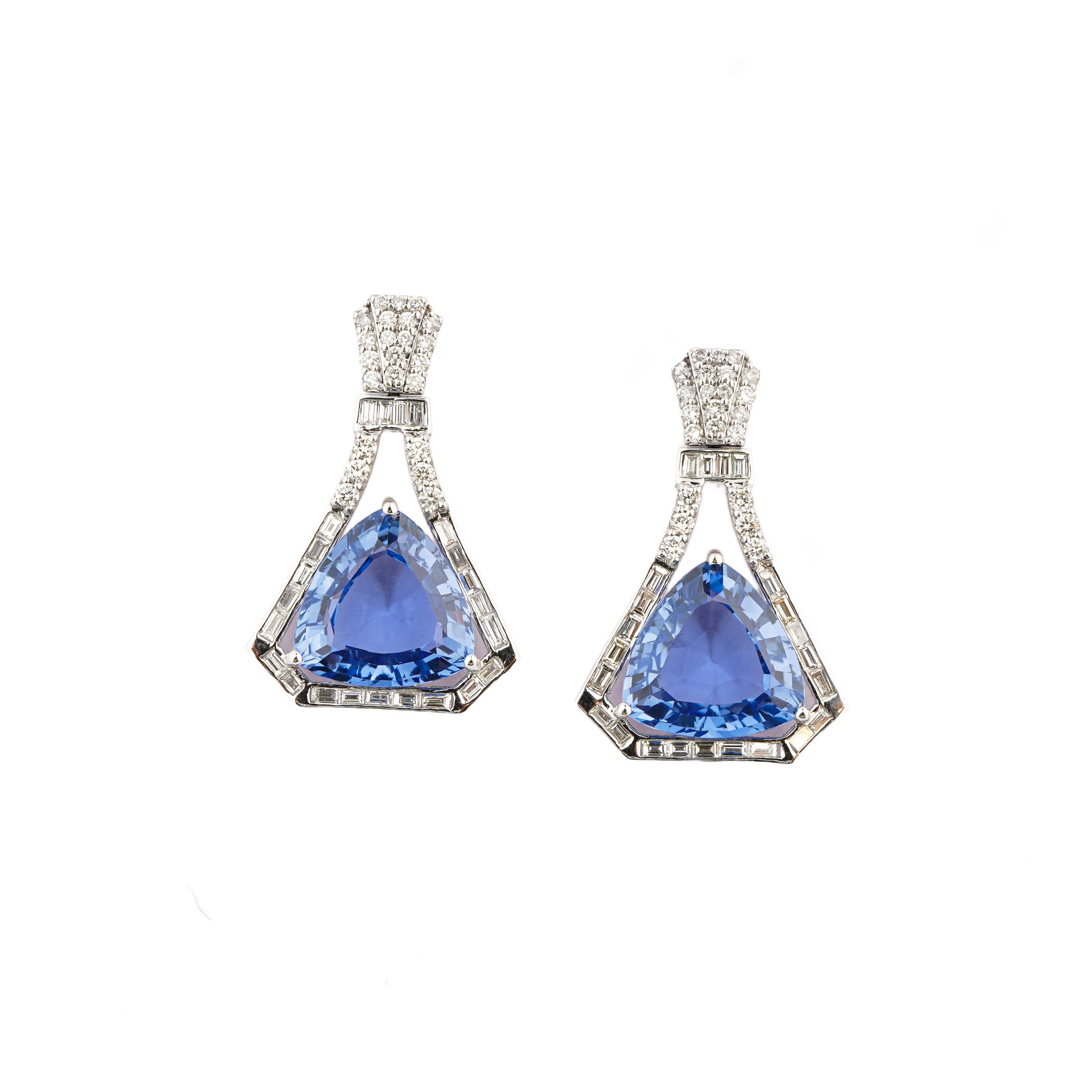 Diamant naturel 2,42cts avec Labron  tanzanite 25.68cts en or 14k Neuf - En vente à jaipur, IN