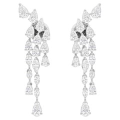 Diamante naturale da 3,37 carati SI/H Orecchini a goccia in oro bianco 14k Regalo di alta gioielleria