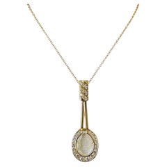 Halskette mit Naturdiamant (3,53 Karat) in Tennis-Racket-Form, 18 Karat Gelbgold, mit GIA-Zertifikat