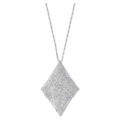Natural Diamond 3.5ct Pendant Necklace in 14K White Gold, India