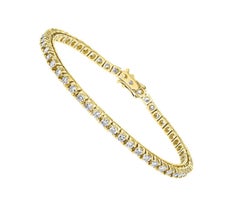 Natural Diamond 3.85CTS Bracelet in 14k Gold
