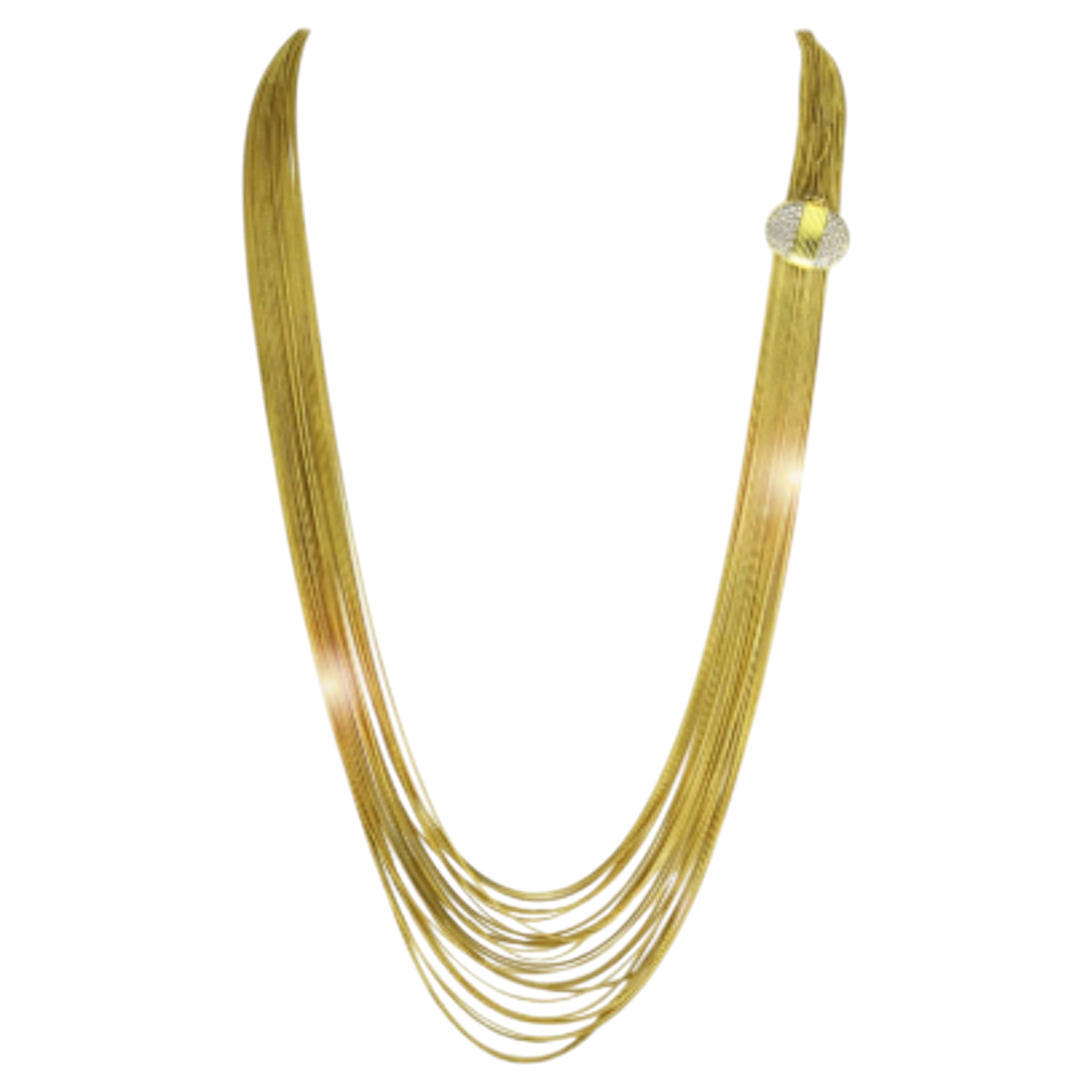 Natural Diamond 3ct Pendant Necklace in 18K Yellow Gold, India
