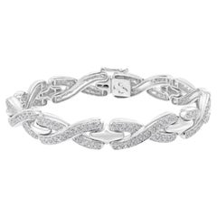 Natural Diamond 4.5CTS Bracelet in 18k White Gold