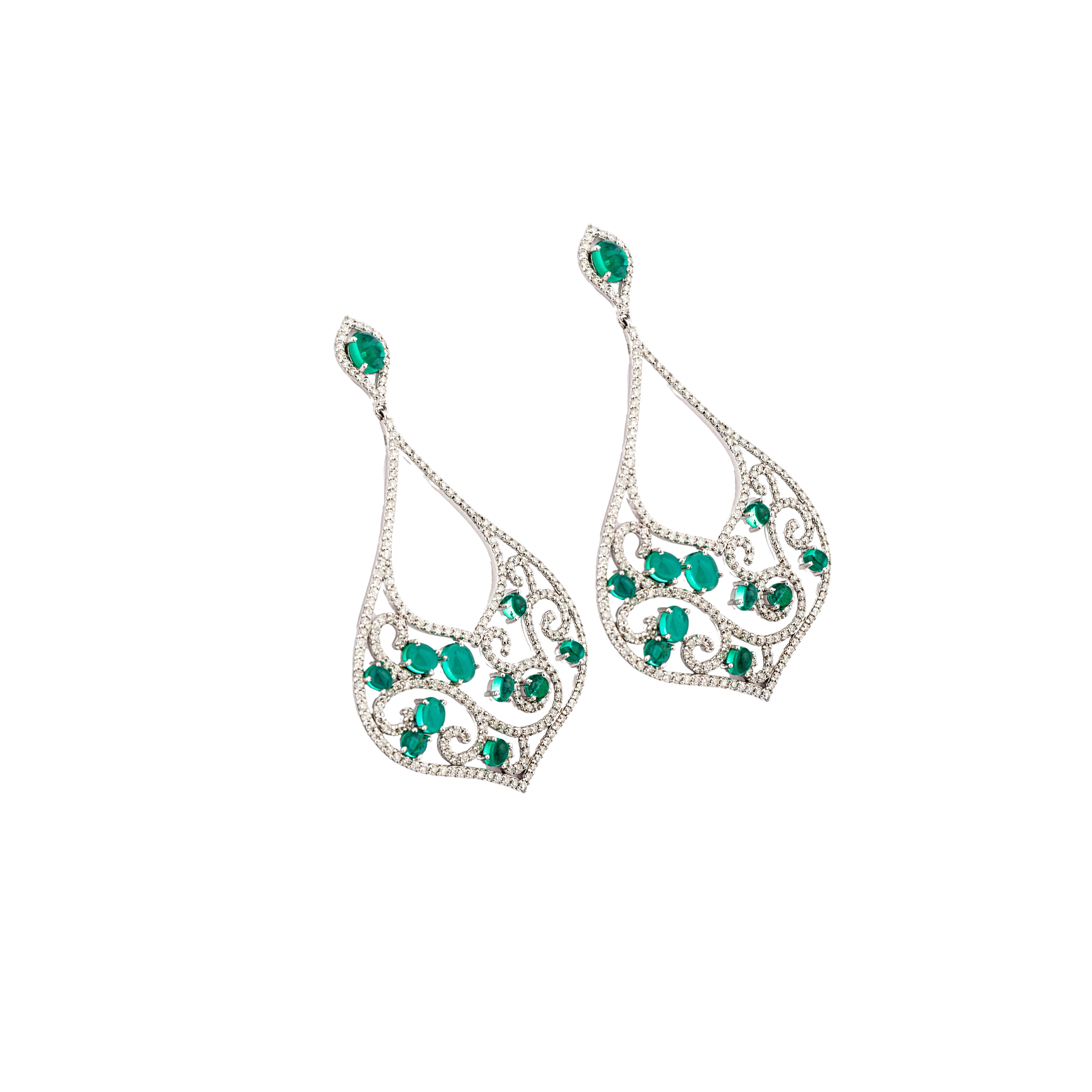 Taglio smeraldo Diamante naturale da 4,76 carati con Labron  smeraldo 8,18cts in oro 14k in vendita