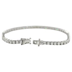 Pulsera tipo «tenis» de oro blanco de 14 quilates con diamantes naturales de 4,85 quilates y talla redonda