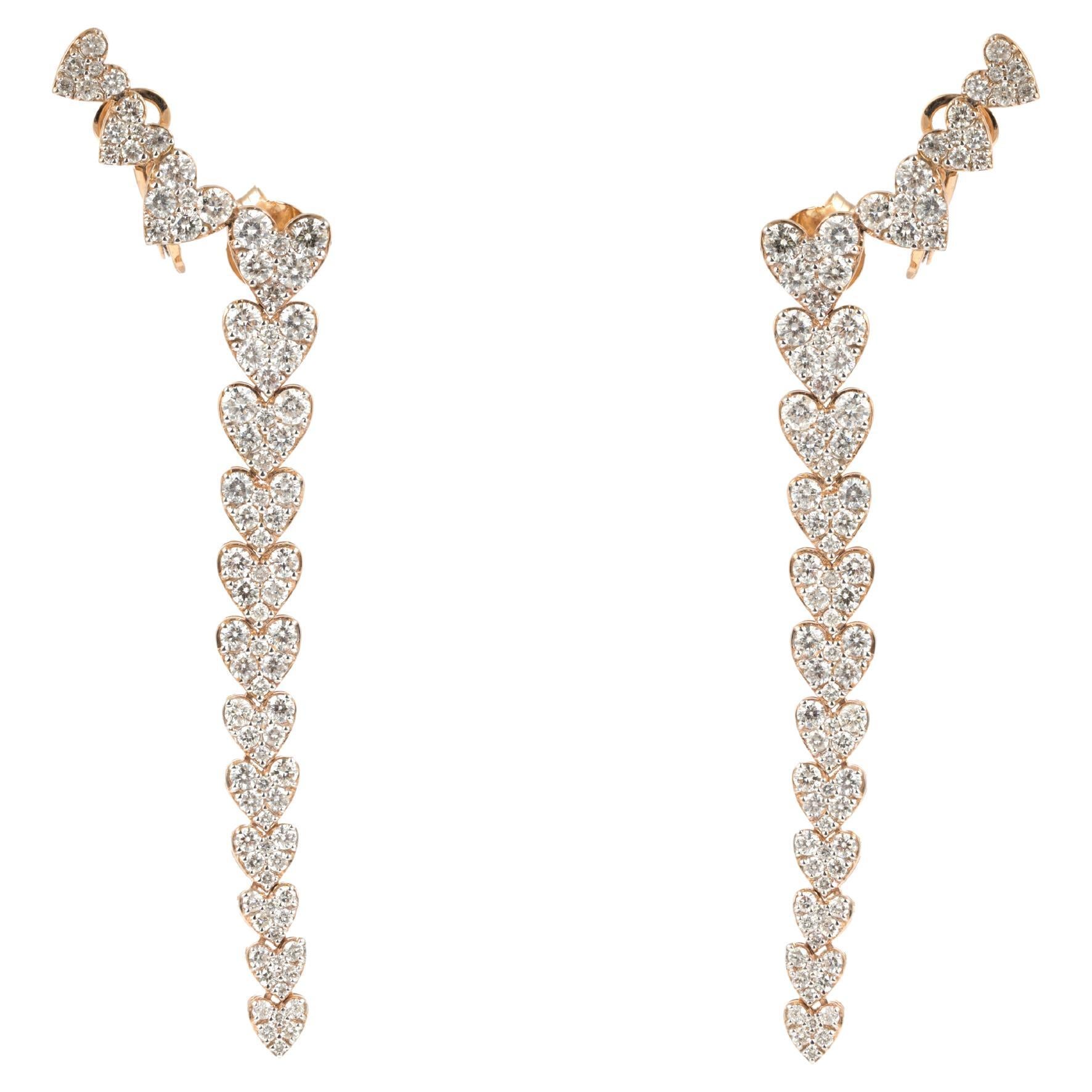Natural Diamond 5.23cts in 18k Gold 12.91gms Earring