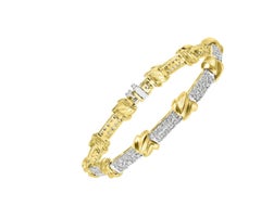 Armband mit einem natürlichen Diamanten (5 Karat) aus 14-karätigem Gelbgold