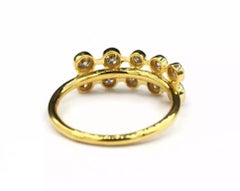 Natural Diamond and 14k Gold Bazil Setting Ring