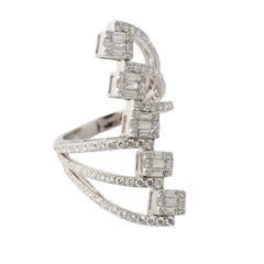Natural 0.314cts Diamond Baguette Ring in 14k Gold