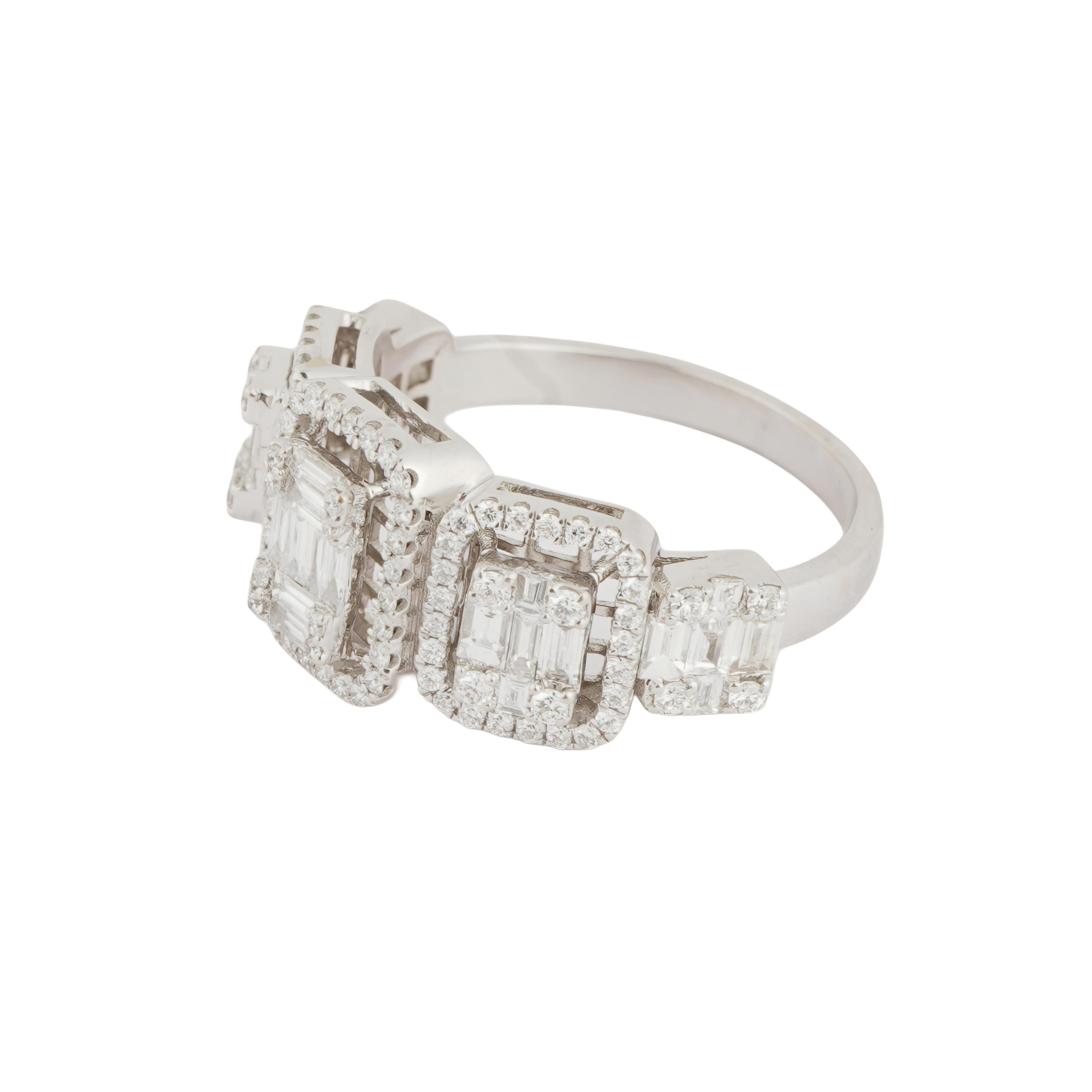 Anillo Baguette de diamante natural en oro de 14k en Nuevo estado para la venta en jaipur, IN