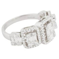 Natural diamond Baguette ring in 14k gold