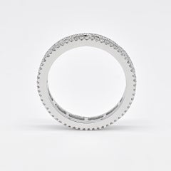 Natürlicher Diamant Band 1,00 cts 18 Karat Weißgold Voll Eternity Band