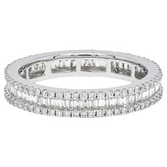 Natürlicher Diamantring 1,00 Karat Weißgold 18 Karat Weißgold Voll-Eternity-Ring