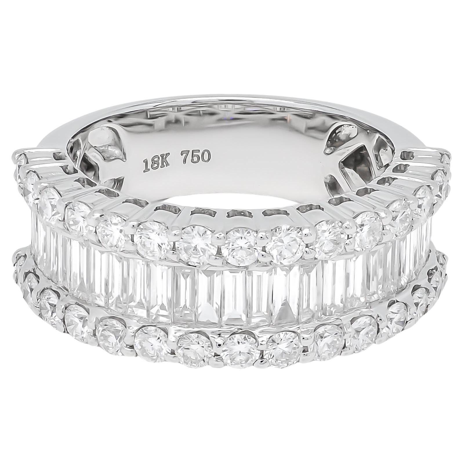 Bague d'éternité en or jaune 18 carats avec diamant naturel de 2,20 carats en vente 4