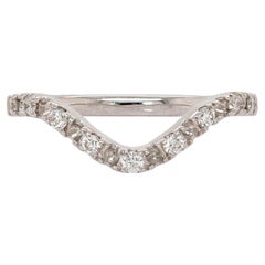 Anillo de diamantes naturales en oro blanco macizo de 14k  Anillos apilables