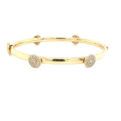 Natural diamond bangle bracelet