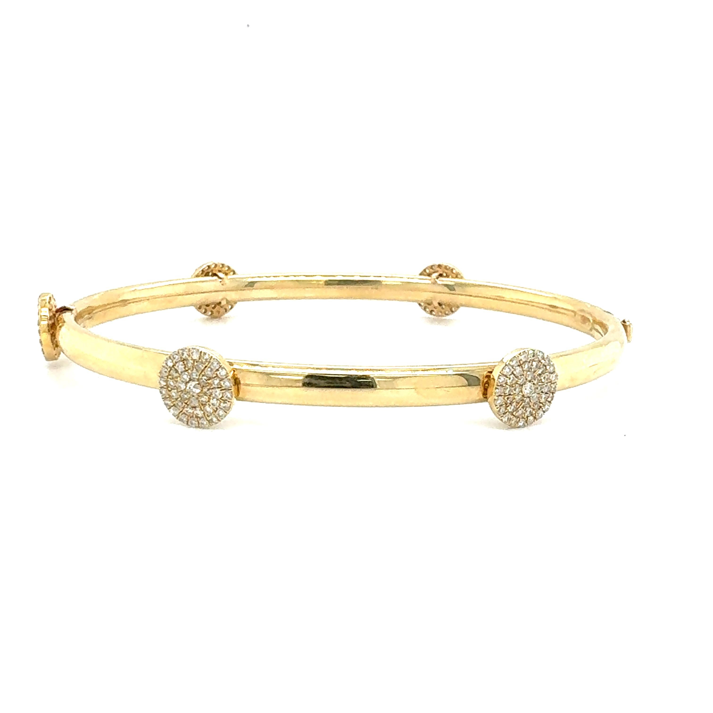 Natural diamond bangle bracelet For Sale 4