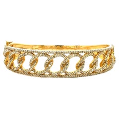 Natural diamond bangle bracelet