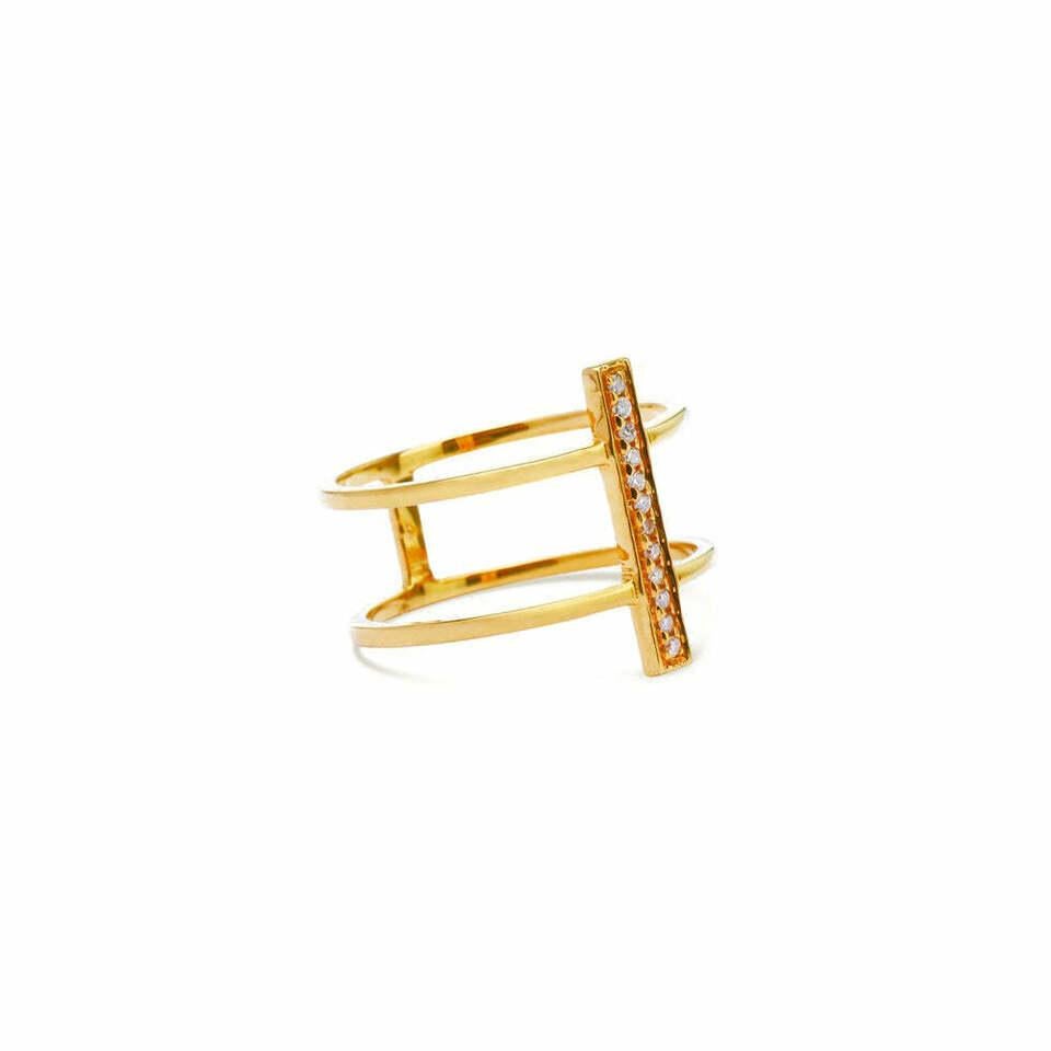 Gold Diamond Ring Bar 14K Yellow Gold Natural Diamond Band Solid Wedding Ring
Light weight can be worn everyday

Additional information:
Condition: New with tags: A brand-new, unused, and unworn item (including handmade items) in the original