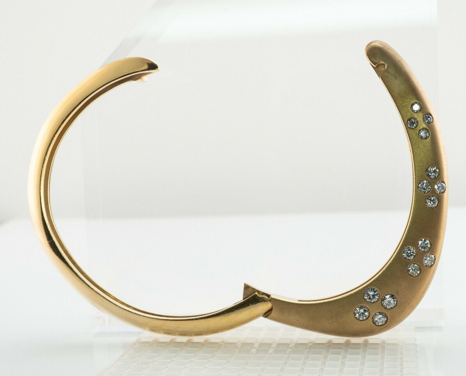 Donna Bracciale con diamanti naturali in oro 14K di Jean 1,62 TDW in vendita