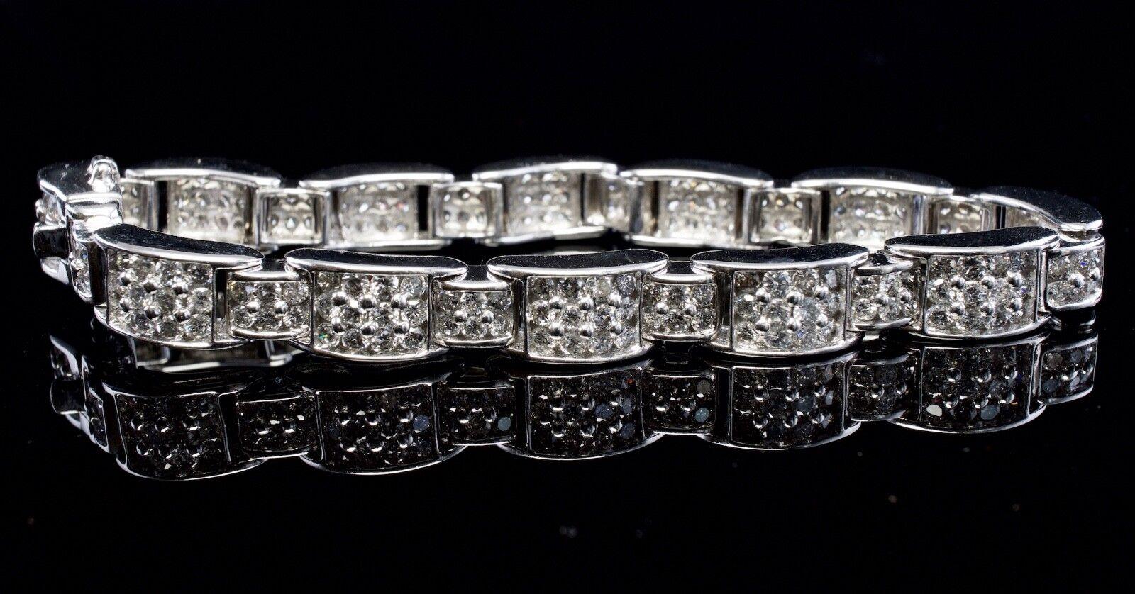 Natural Diamond Bracelet 14K White Gold 6.50 TDW 7.25