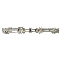 Natural Diamond Bracelet 14K White Gold Flower 1.71 TDW