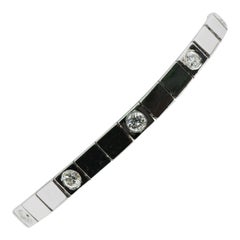 Bracelet à maillons en or blanc 14 carats avec diamants naturels 2,70 TDW