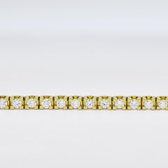 Natural Diamond Bracelet 4.04ct 18 Karat Yellow Gold Tennis Bracelet