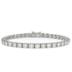 Natural Diamond Bracelet 6.20CT 18 Karat White Gold Design Tennis Bracelet