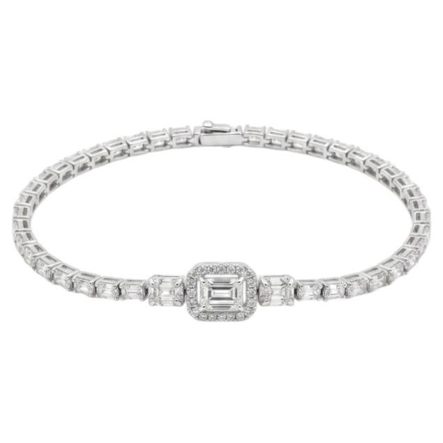 18K Gold Peach Diamond Bracelet, 1.30ct, Modern Design, India For Sale