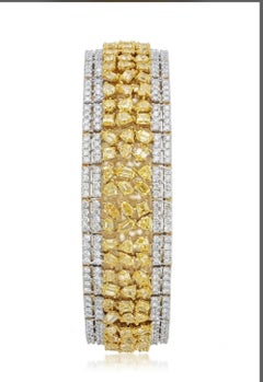 Natural yellow Diamond Bracelet in 18k Yellow Gold
