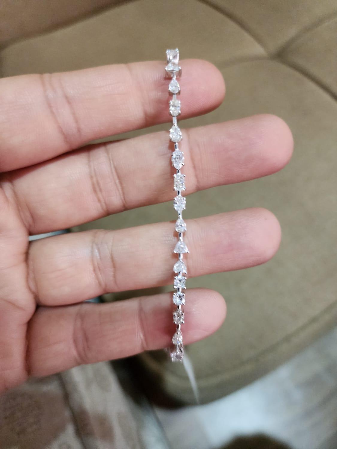 De las mujeres Pulsera de Diamantes Naturales con 4,45cts de Diamantes en Oro de 18k en venta