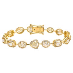 Natural Diamond Bracelet with 6.13cts Diamond in 18k Gold