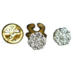 Natural Diamond Bridal Stud Earring Flower in14k Gold