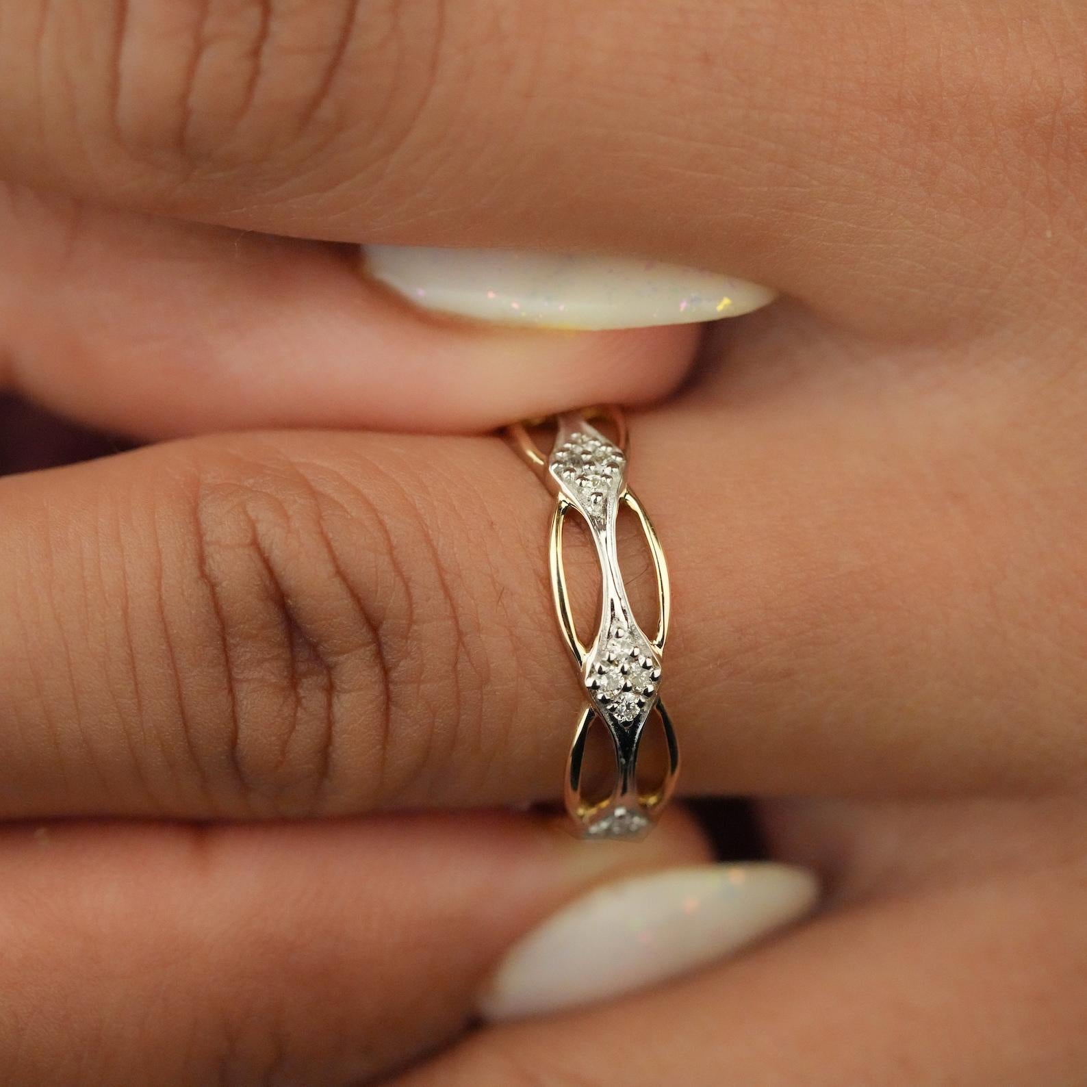Natural Diamond Celtic Knot Ring 14k Gold Irish Knot Ring Matching Ring For Her.

Diamond weight: 0.23 CT
Number Of Diamonds: 24

A P P R O X T I M E

All items are custom made to order. Our approx time is about 6 - 10 business days. This can change