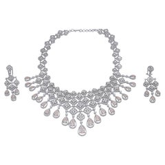 Natürliche Diamant-Choker-Halskette mit 27,66 Karat und Gold 14k