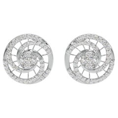 Orecchini a grappolo con diamanti naturali in oro 14k  Orecchini da donna.