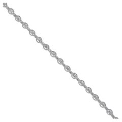 Natural Diamond Cluster Oval Link Tennis Bracelet 10k White Gold 2.42ct Gift
