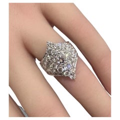 Natural Diamond Cocktail Ring with 2.03 carat total weight in Platinum