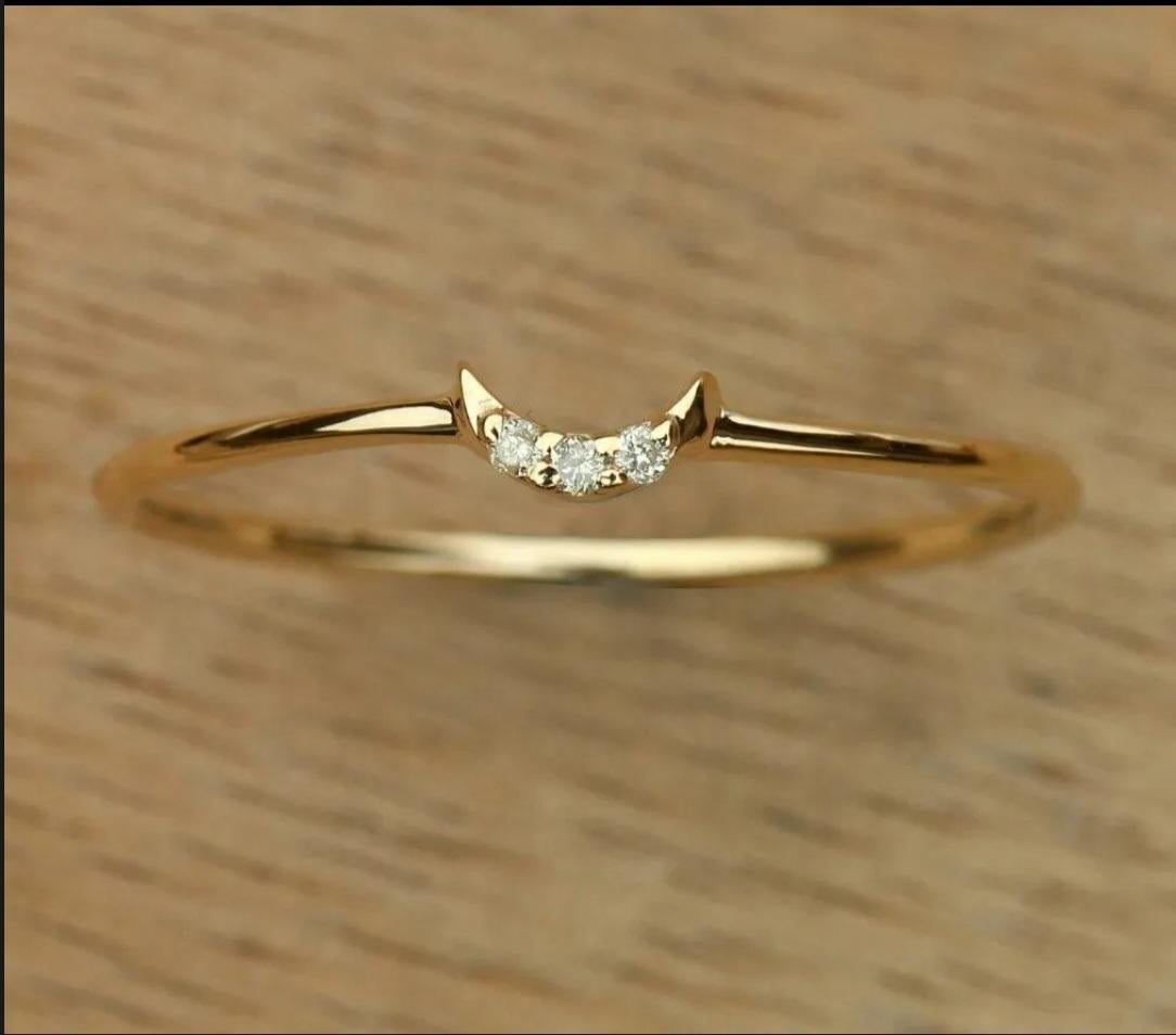 Natural Diamond Crescent Moon Ring 14k Gold Bridal Jewelry Minimalist Ring Gift.

Certification
14K Hallmarked, IGI
Main Stone Color
White/Colorless
Diamond Weight
0.02 cts Approx
Metal
Yellow Gold
14k Gold Weight
0.77 Grams Approx
Material
14K