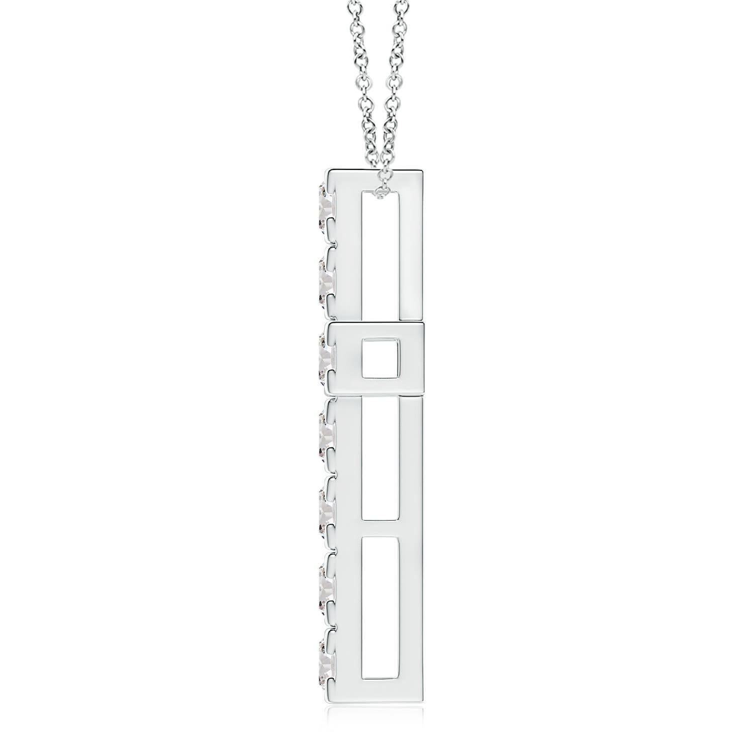 Modern ANGARA Natural 1.75cttw Diamond Cross Pendant in Platinum (Color- I-J, I1-I2) For Sale