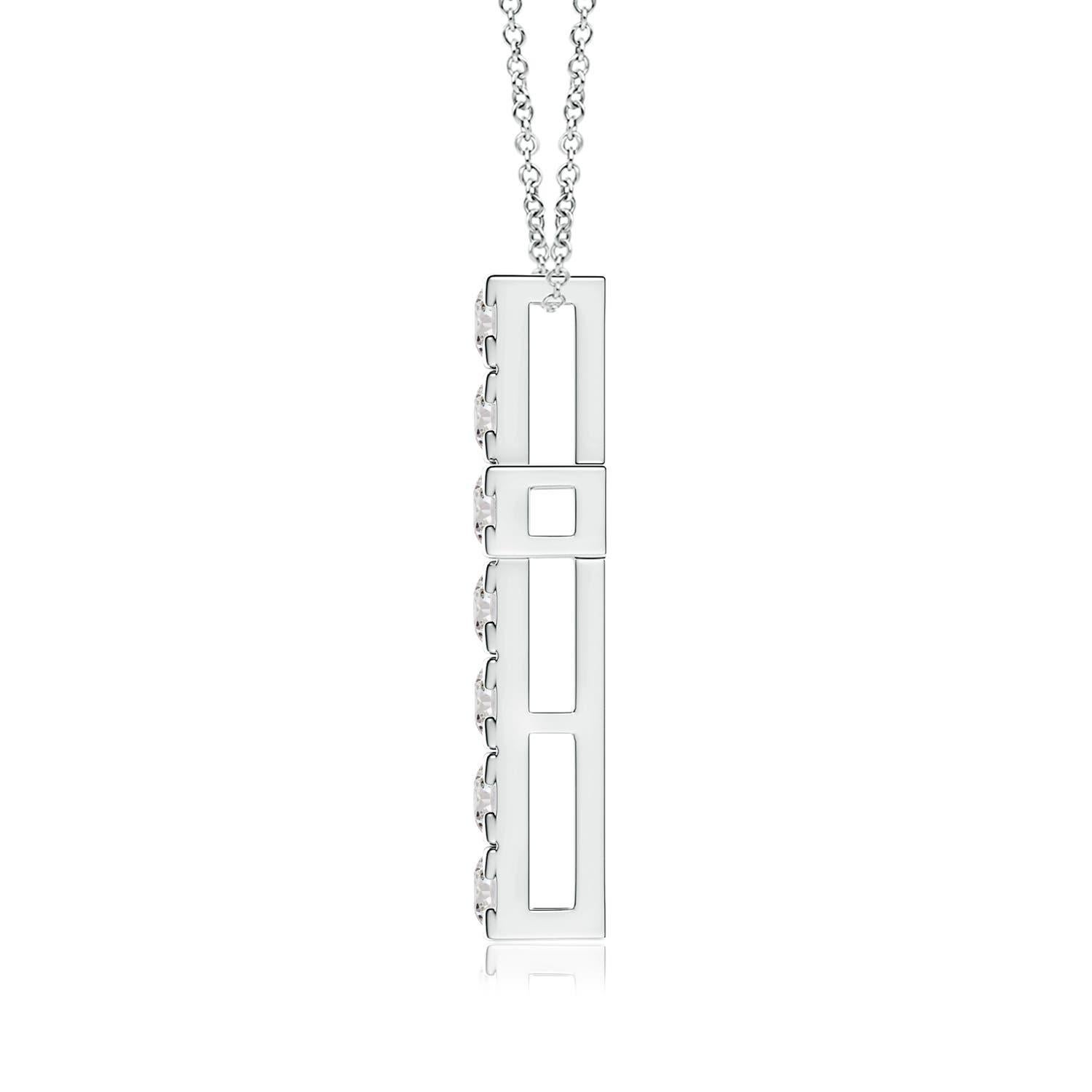 Moderne ANGARA Pendentif croix en platine avec diamant naturel de 1,17 carat poids total (couleur I-J, I1-I2) en vente