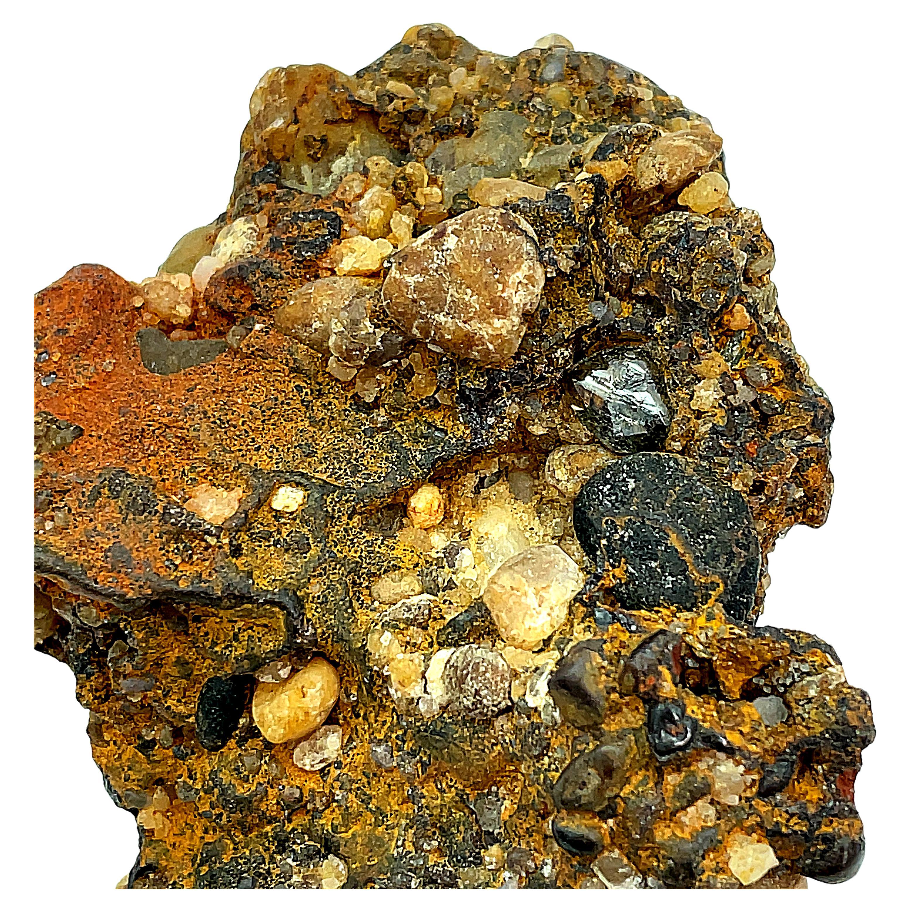 Cristallo di diamante naturale in un antico conglomerato alluvionale-1